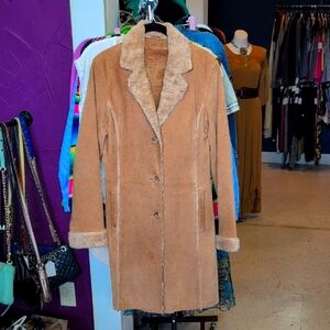 Vintage Y2k Weathervane Suede Leather Penny Lane Coat
